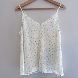 Sophie Rue Floral White Spaghetti Strap Cami Fairy Boho Cottagecore Vacation